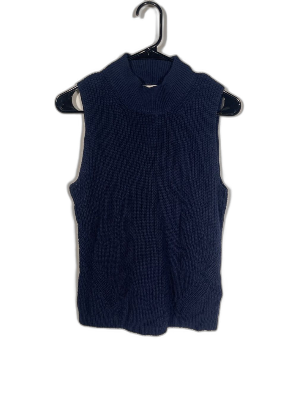 LOFT WOMENS SLEEVELESS SWEATER NAVY BLUE MEDIUM NEW WITH TAGS COTTON